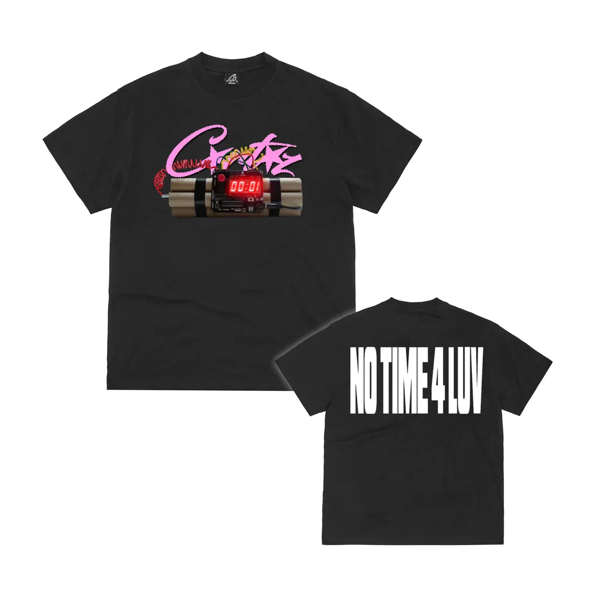 Corteiz No Time 4 Luv Tee Black