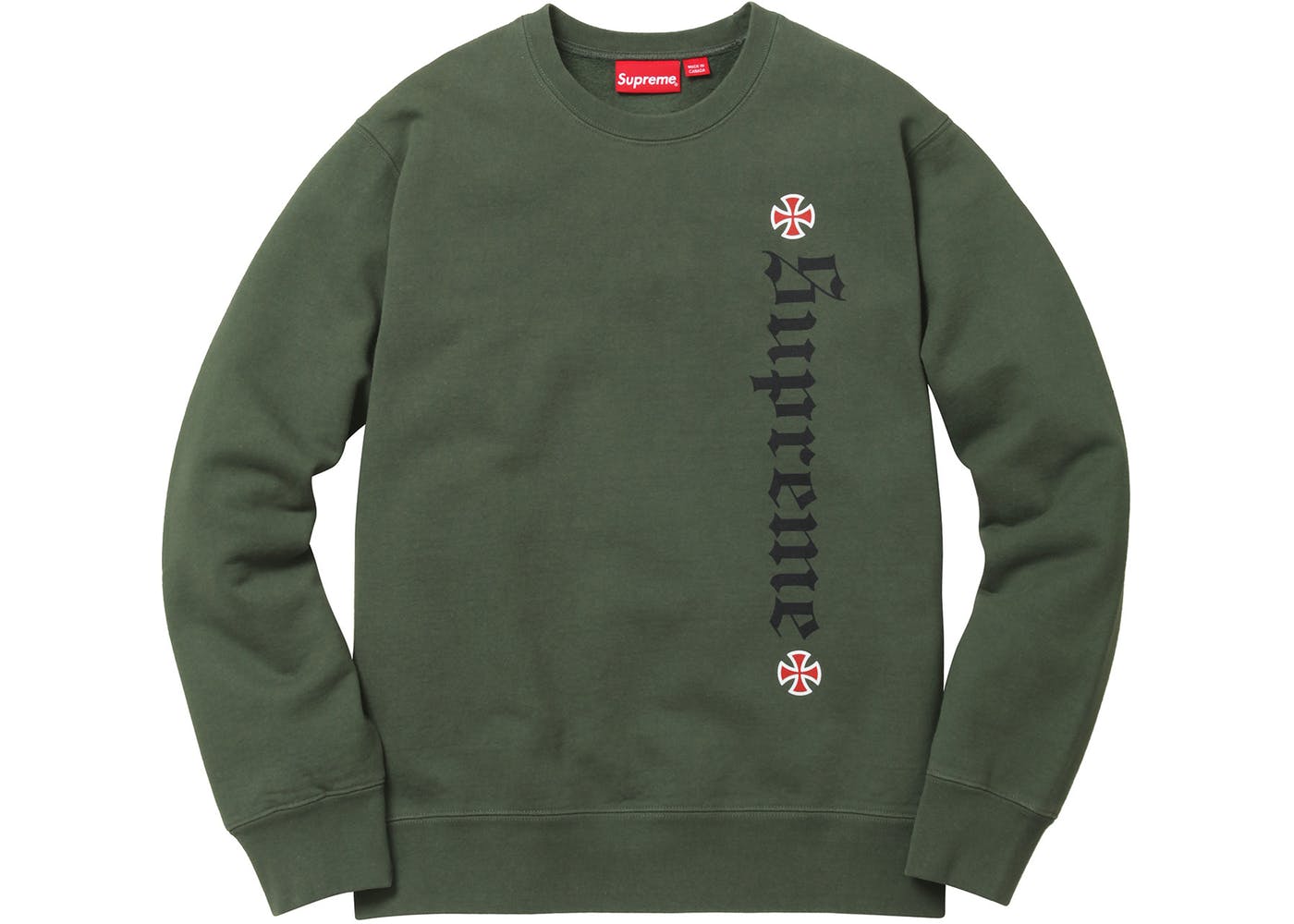 Supreme Independent Crewneck- Olive