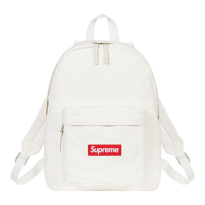 Supreme Canvas Backpack- White
