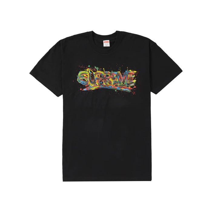 Supreme Paint Logo Tee- Black