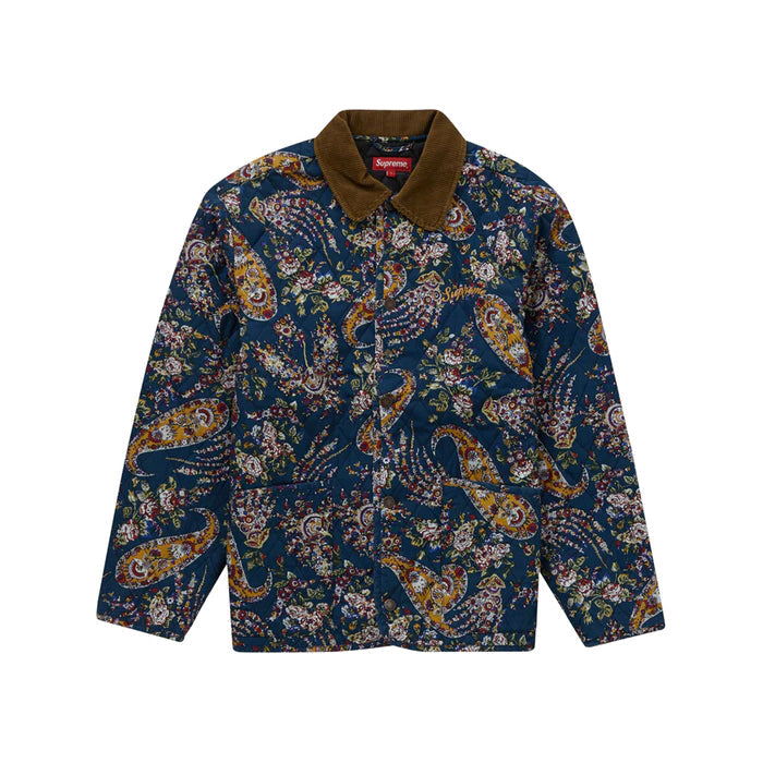 Supreme Quilted Paisley Jacket - Navy Paisley