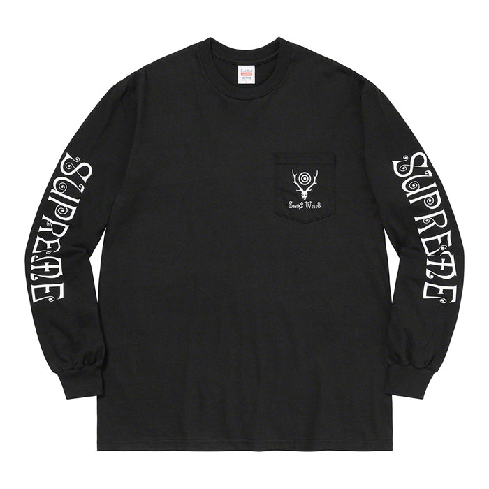 Supreme®/SOUTH2 WEST8 L/S Pocket Tee- Black