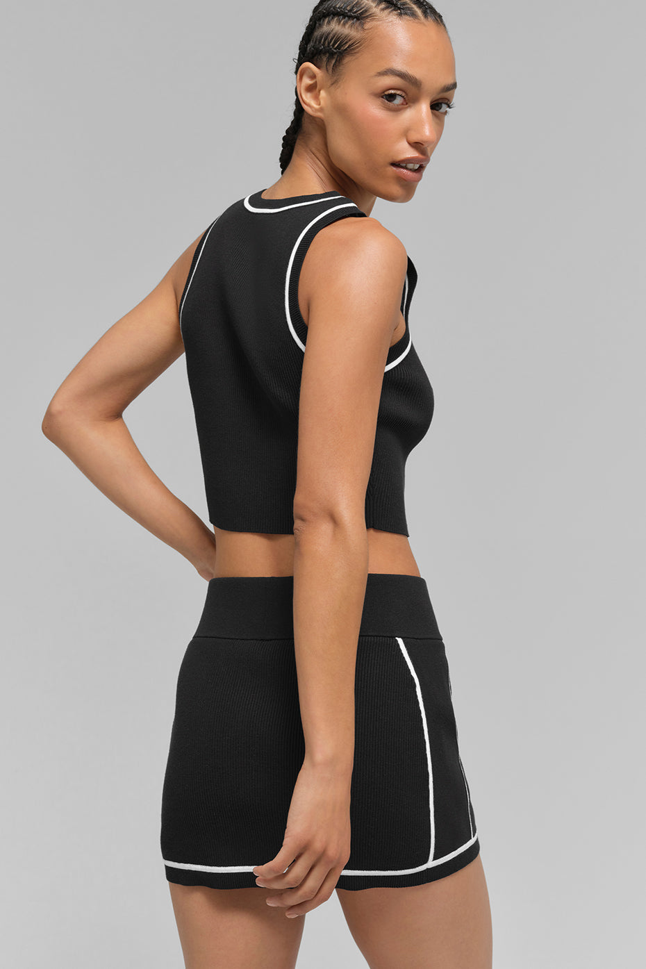 Mini-jupe - Highline en tricot côtelé