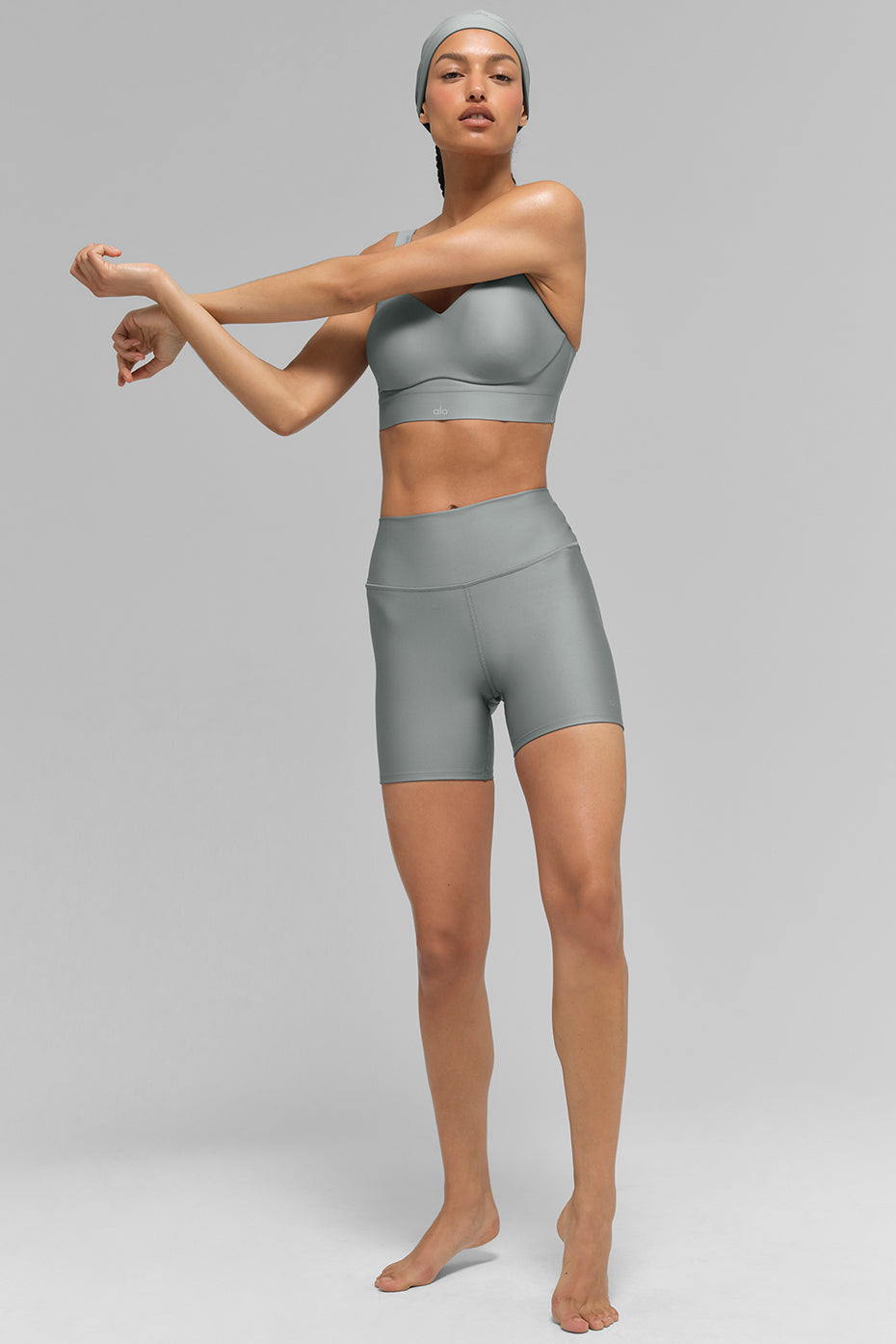 Veste courte à rayures fines avec fermeture éclair intégrale