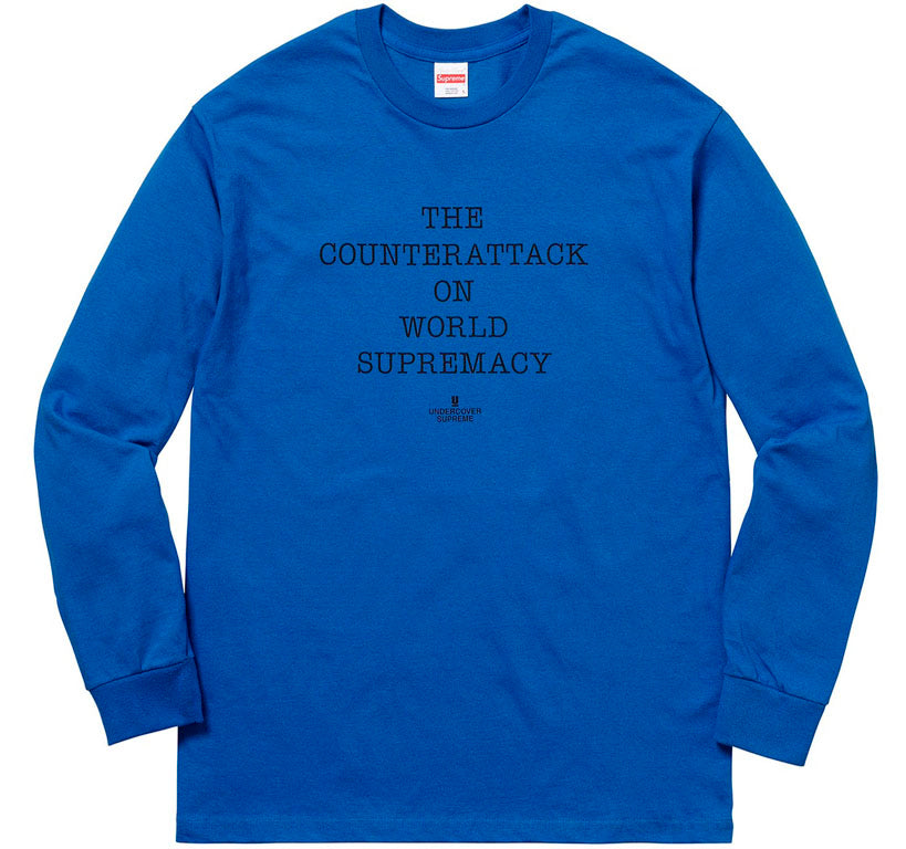 Supreme UNDERCOVER/Public Enemy Counterattack L/S Tee- Royal