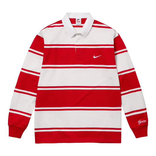 Supreme x Nike Stripe Rugby Red