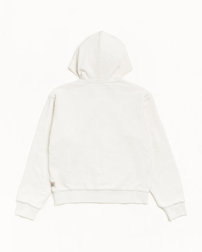 DOUBLE LAYER WAFFLE ZIP HOODIE