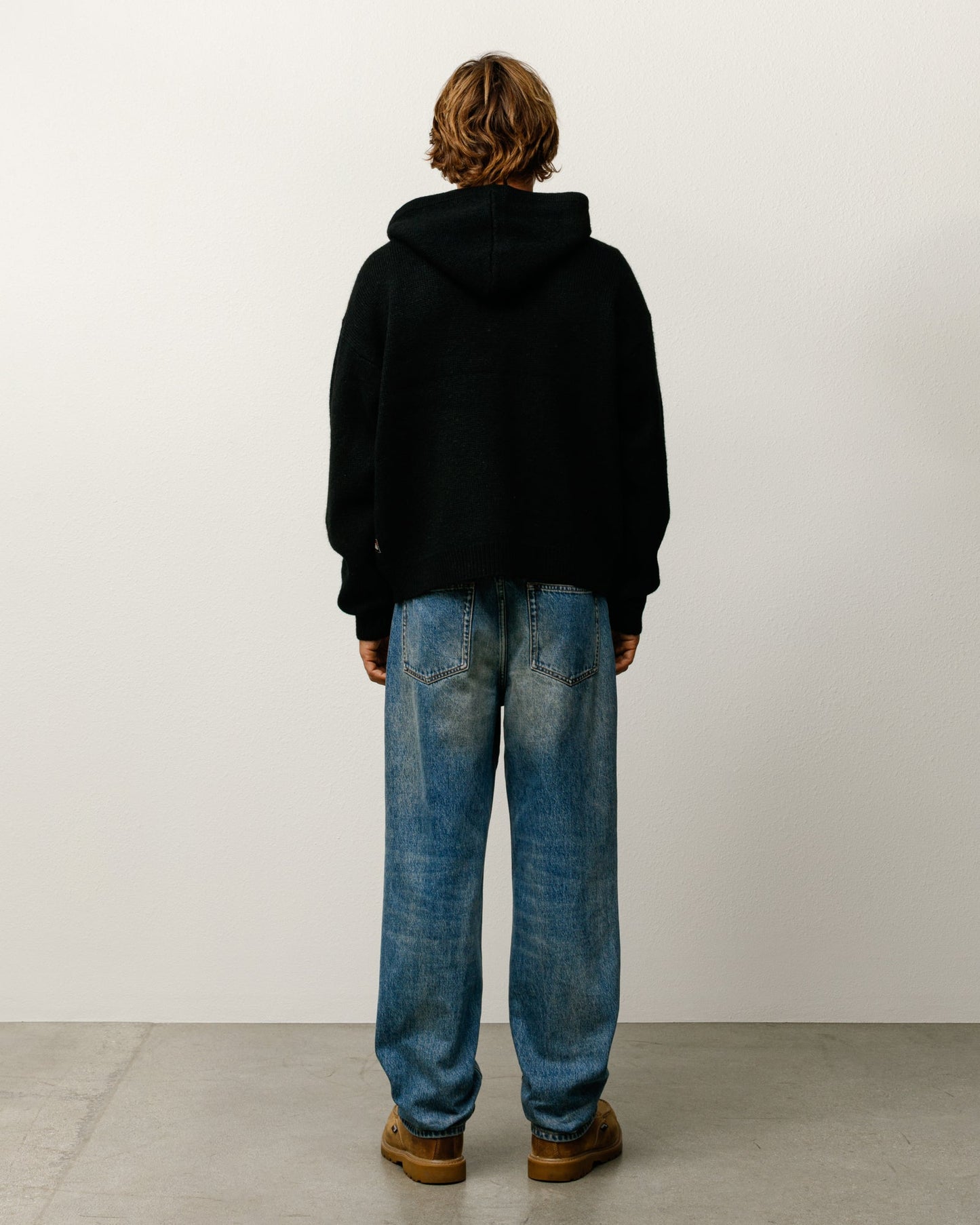 QUARTER ZIP KNIT HOODIE