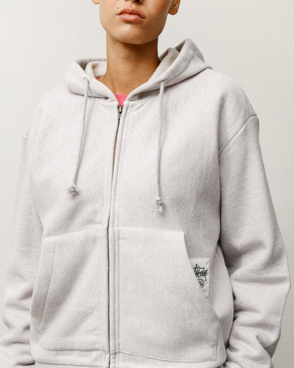 PATCH ZIP KNIT HOODIE