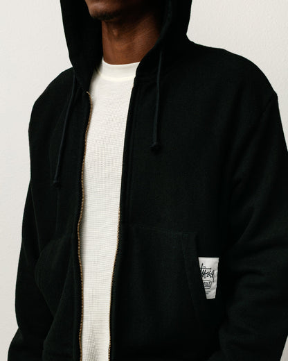 PATCH ZIP KNIT HOODIE
