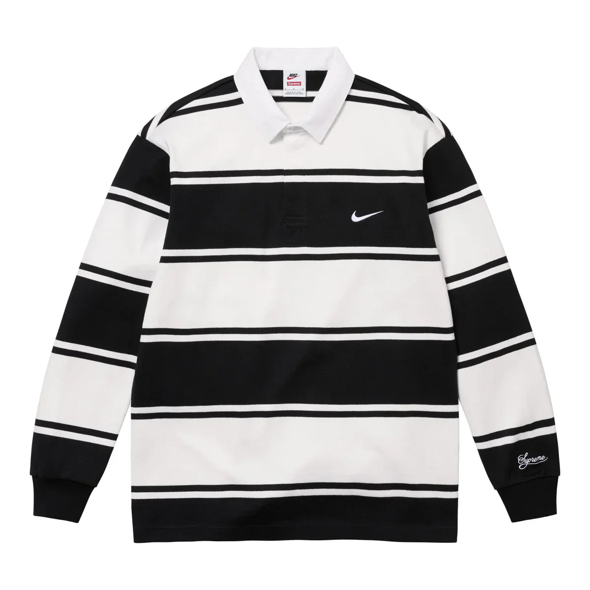 Supreme x Nike Stripe Rugby Black