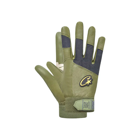 Corteiz Leathers Gloves Gutta Green