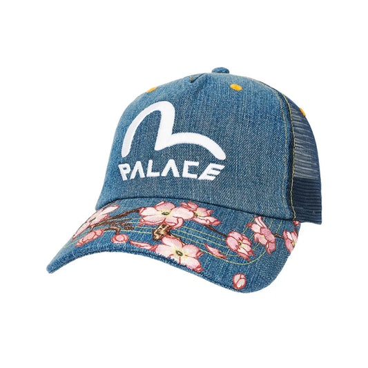 Palace x Evisu Denim And Mesh Trucker Stone Wash