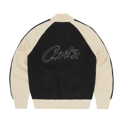 Corteiz Knit Zip Up V2 Black/Cream