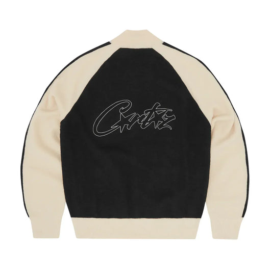 Corteiz Knit Zip Up V2 Black/Cream