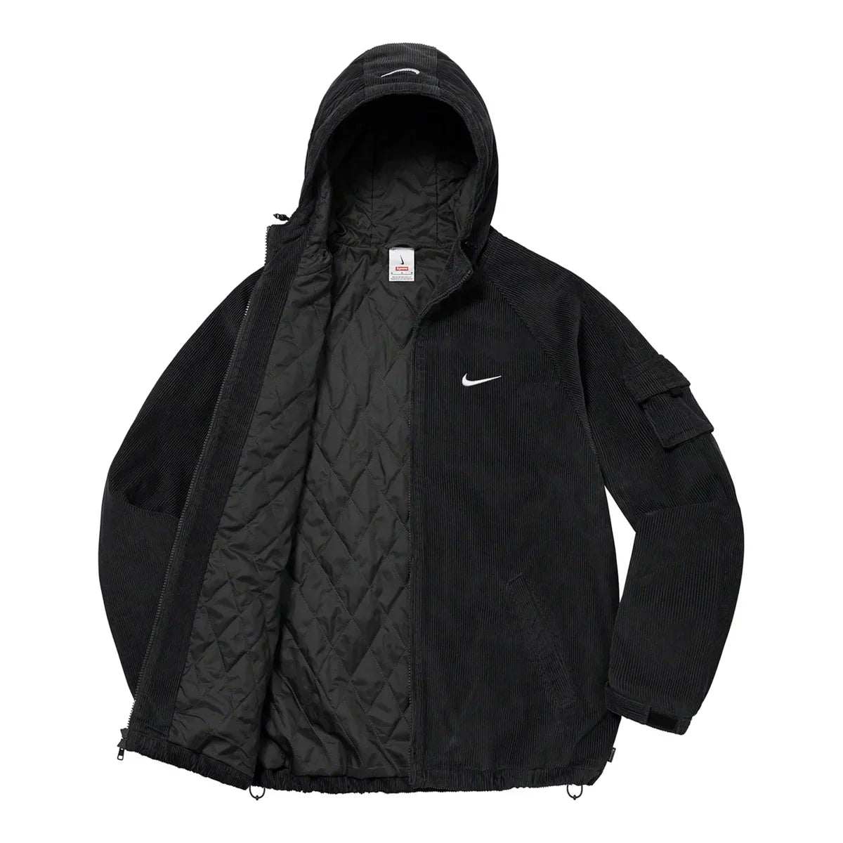 Supreme Nike Arc Corduroy Hooded Jacket Black