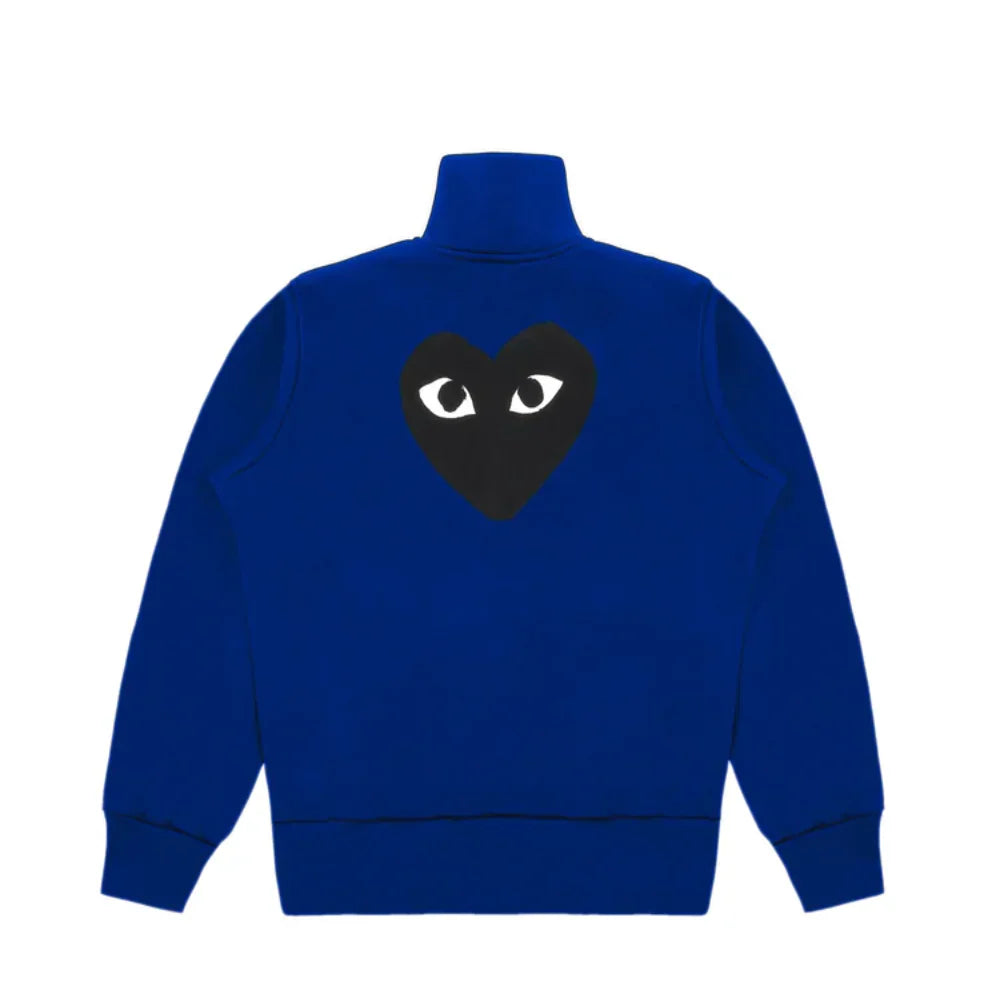 Comme des Garcons Play Big Black Heart Zip Up Sweatshirt Navy
