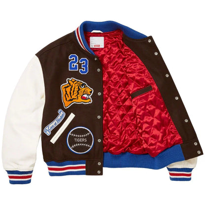 Supreme Tiger Varsity Jacket Brown