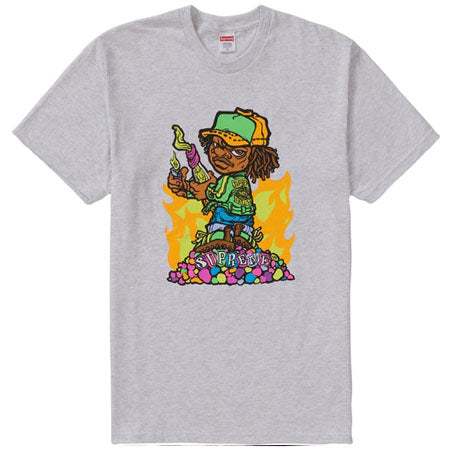 Supreme Molotov Kid Tee- Ash Grey