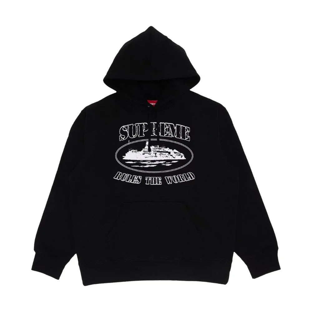 Supreme Corteiz Rules The World Hoodie Black