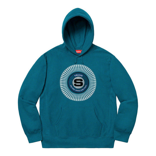 Supreme Chenille Applique Hooded Sweatshirt- Marine Blue