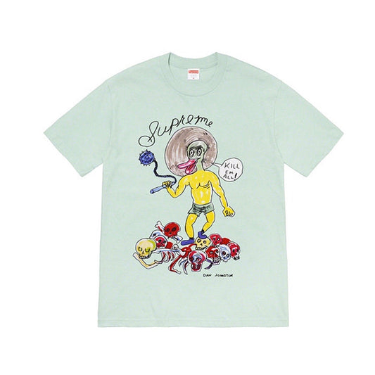 Supreme Daniel Johnston Kill Em All Tee- Light Teal