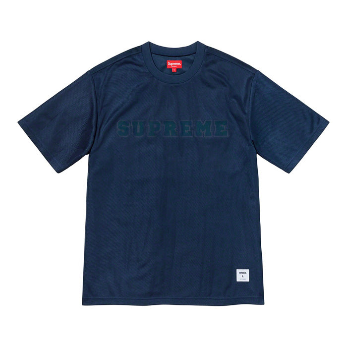 Supreme Dazzle Mesh S/S Top- Navy