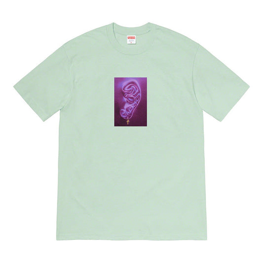 Supreme Ear Tee- Pale Aqua
