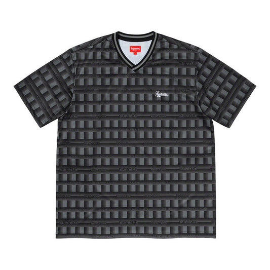 Supreme Grid Soccer Jersey- Black