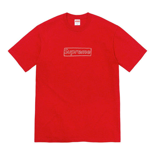 Supreme KAWS Chalk Logo Tee- Red