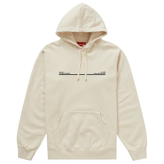Supreme Los Angeles Shop Hooded Sweatshirt- Natural