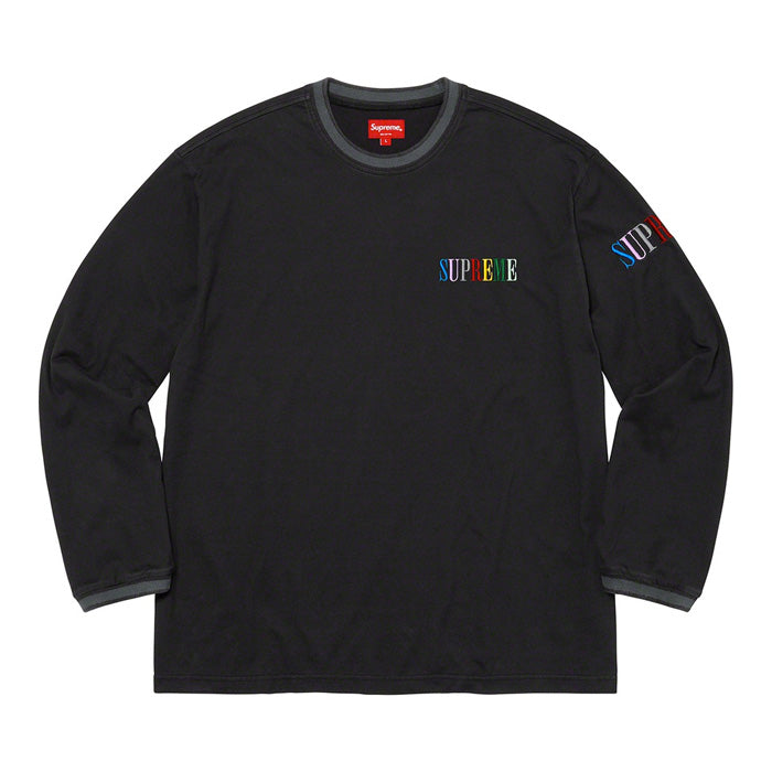 Supreme Multi Color Logo L/S Top- Black