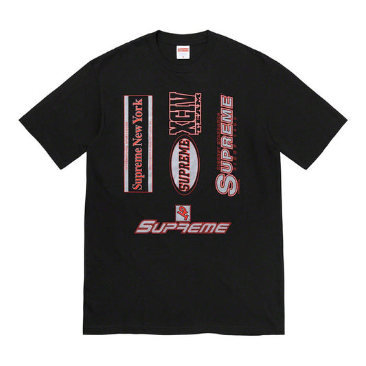 Supreme Multi Logos Tee- Black