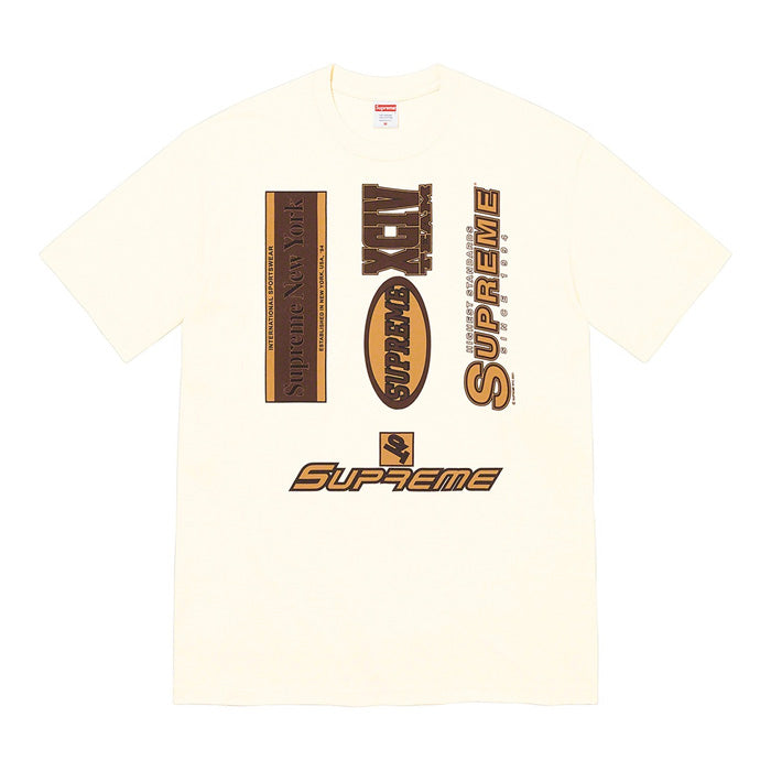 Supreme Multi Logos Tee- Natural