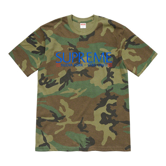 Supreme Nuova York Tee- Woodland Camo