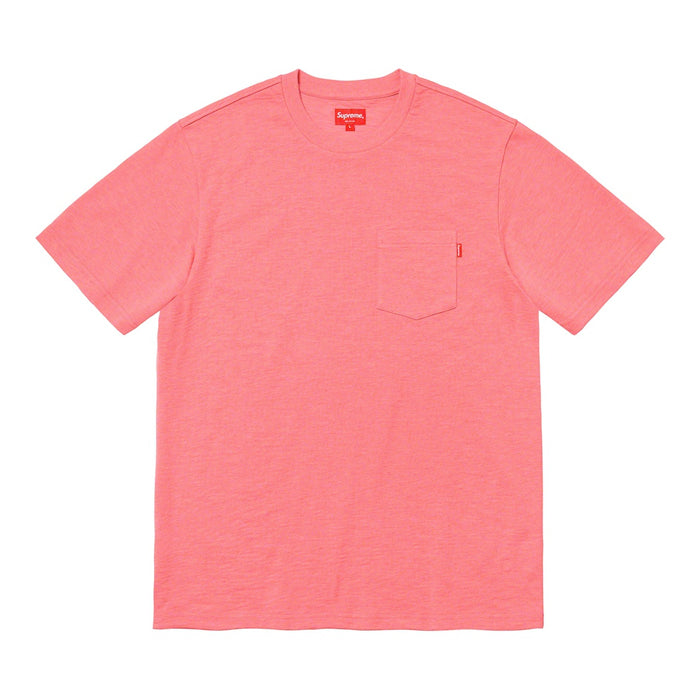 Supreme S/S Pocket Tee (FW20)- Heather Coral