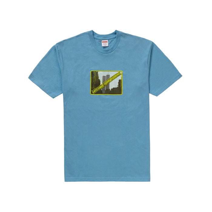 Supreme Greetings from NY Tee- Light Slate