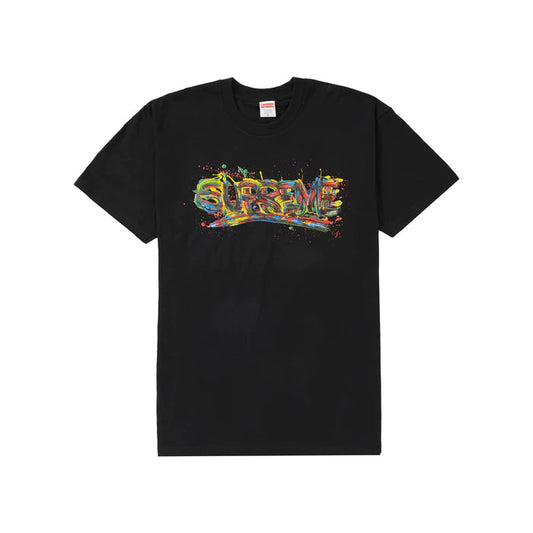 Supreme Paint Logo Tee- Black