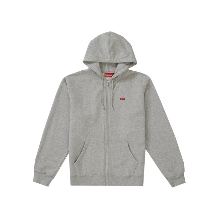 Supreme Small Box Zip Up Sweatshirt- Heather Grey