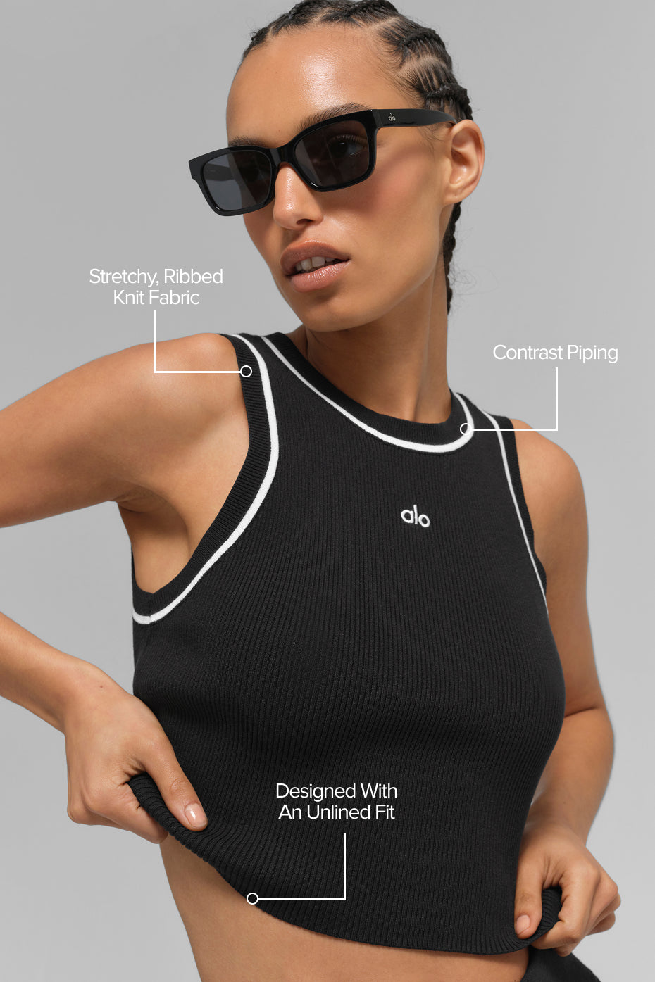 Débardeur - côtelé en tricot Highline Cropped Tank "new"