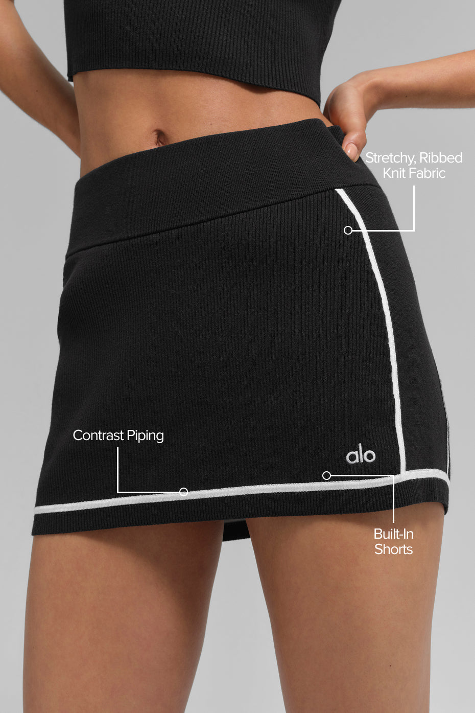 Mini-jupe - Highline en tricot côtelé