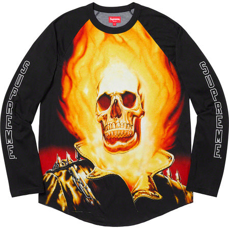 Supreme Ghost Rider Raglan L/S Top- Black