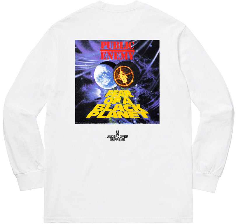 Supreme UNDERCOVER/Public Enemy Counterattack L/S Tee- White