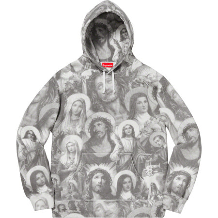 Supreme Jesus and Mary Hoodie- Dark Grey