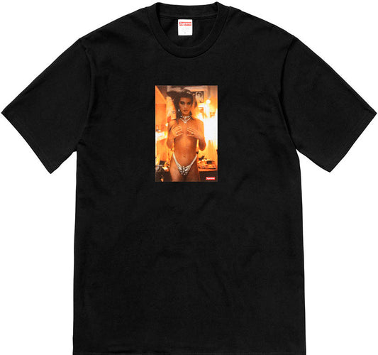 Supreme Nan Goldin Kim in Rhinestone Tee- Black